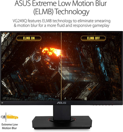 ASUS TUF Gaming VG249Q 23.8” Monitor 144Hz Full HD (1920 x 1080) 1ms IPS ELMB FreeSync Eye Care DisplayPort HDMI D-Sub (Certified Refurbished)