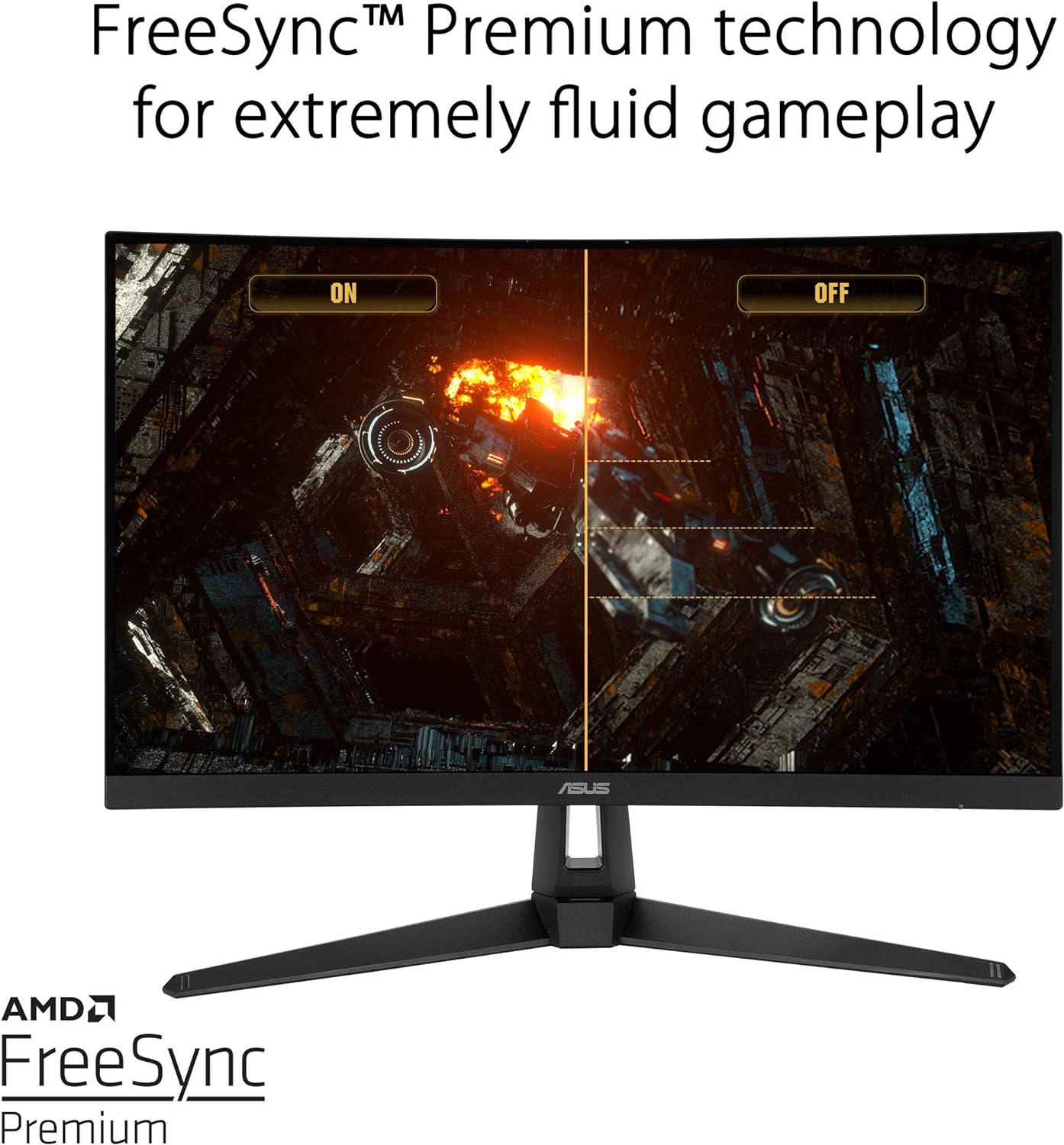 ASUS TUF Gaming VG27VH1B 27” Curved Monitor, 1080P Full HD, 165Hz (Supports 144Hz), Extreme Low Motion Blur, Adaptive-sync, FreeSync Premium, 1ms, Eye Care, HDMI D-Sub (Certified Refurbished)