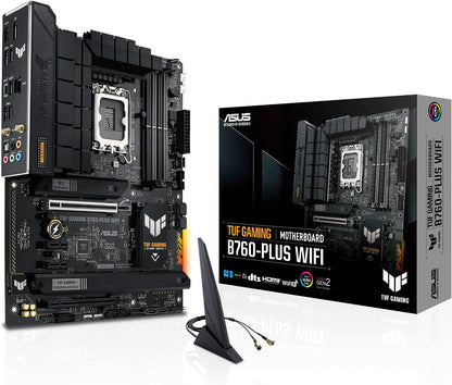ASUS TUF Gaming B760-PLUS WiFi Intel B760 (LGA 1700) ATX Motherboard (DDR5, 3x PCIe 4.0 M.2, WiFi 6, 2.5Gb LAN, USB 3.2 Gen 2x2 Type-C, Aura Sync) (Certified Refurbished)