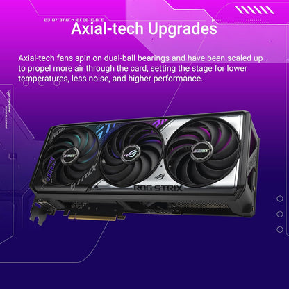ASUS ROG Strix GeForce RTX 5070 Ti OC Edition 16GB GDDR7 Graphics Card (PCIe 5.0, 16GB GDDR7, HDMI/DP 2.1, 3.2-Slot, Axial-tech Fans, MaxContact Design with Vapor Chamber) (Certified Refurbished)