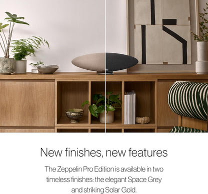 Bowers & Wilkins Zeppelin Pro Edition Wireless Speaker, Iconic Design, 5 Drivers Including Subwoofer, Wireless Streaming via Bluetooth, AirPlay 2 & Spotify Connect, Multiroom Support (Certified Refurbished)