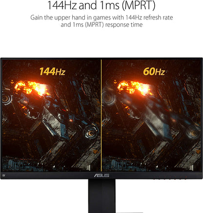 ASUS TUF Gaming VG249Q 23.8” Monitor 144Hz Full HD (1920 x 1080) 1ms IPS ELMB FreeSync Eye Care DisplayPort HDMI D-Sub (Certified Refurbished)