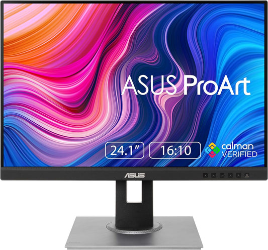 ASUS ProArt Display PA248QV 24.1” WUXGA (1920 x 1200) 16:10 Monitor, 100% sRGB/Rec.709 ΔE < 2, IPS, DisplayPort HDMI D-Sub, Calman Verified, Eye Care, Anti-glare, Tilt Pivot Swivel Height Adjustable (Certified Refurbished)