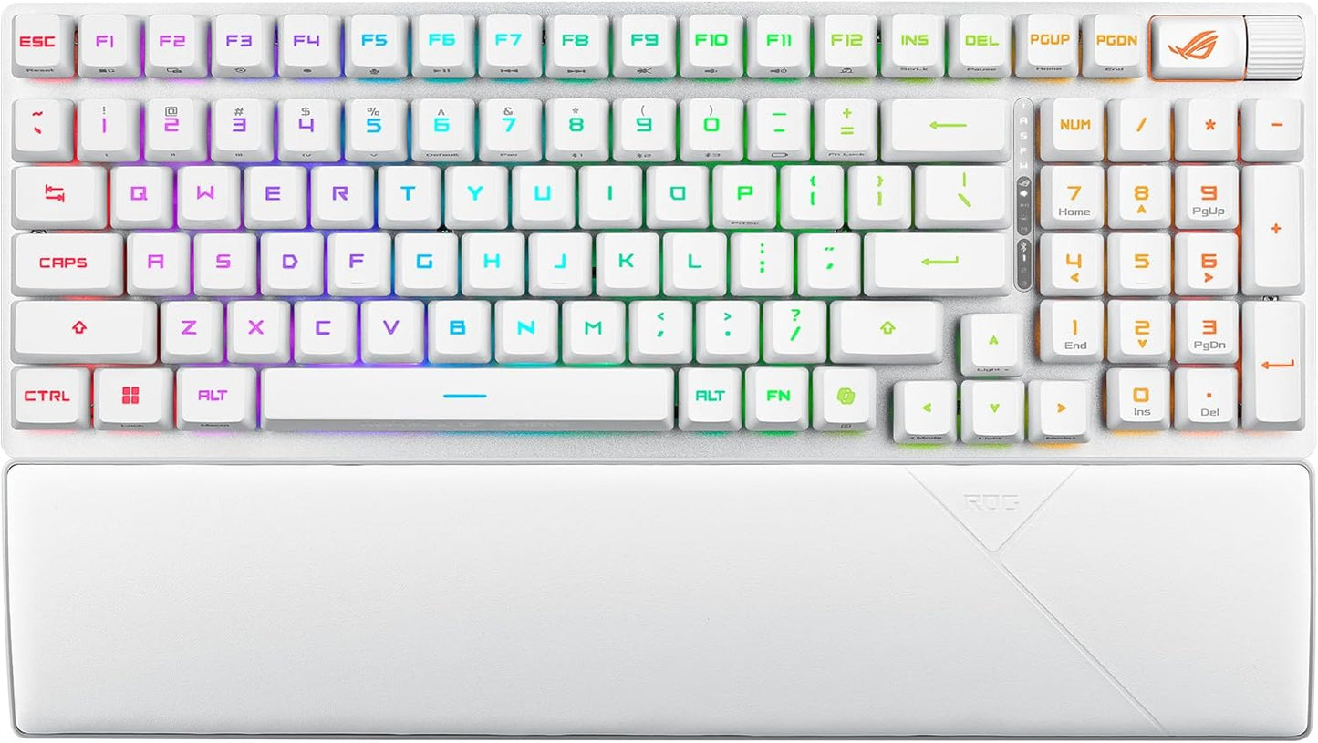 ASUS ROG Strix Scope II 96 Wireless Gaming Keyboard, Tri-Mode Connection, Dampening Foam & Switch-Dampening Pads, Hot-Swappable Pre-lubed ROG NX Snow Switches, PBT Keycaps, RGB-Black (Certified Refurbished)