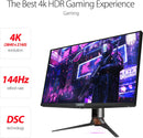 ASUS ROG Swift PG32UQX 32” 4K HDR 144Hz DSC Gaming Monitor - UHD (3840 x 2160), Mini-LED IPS, G-SYNC Ultimate (Certified Refurbished)