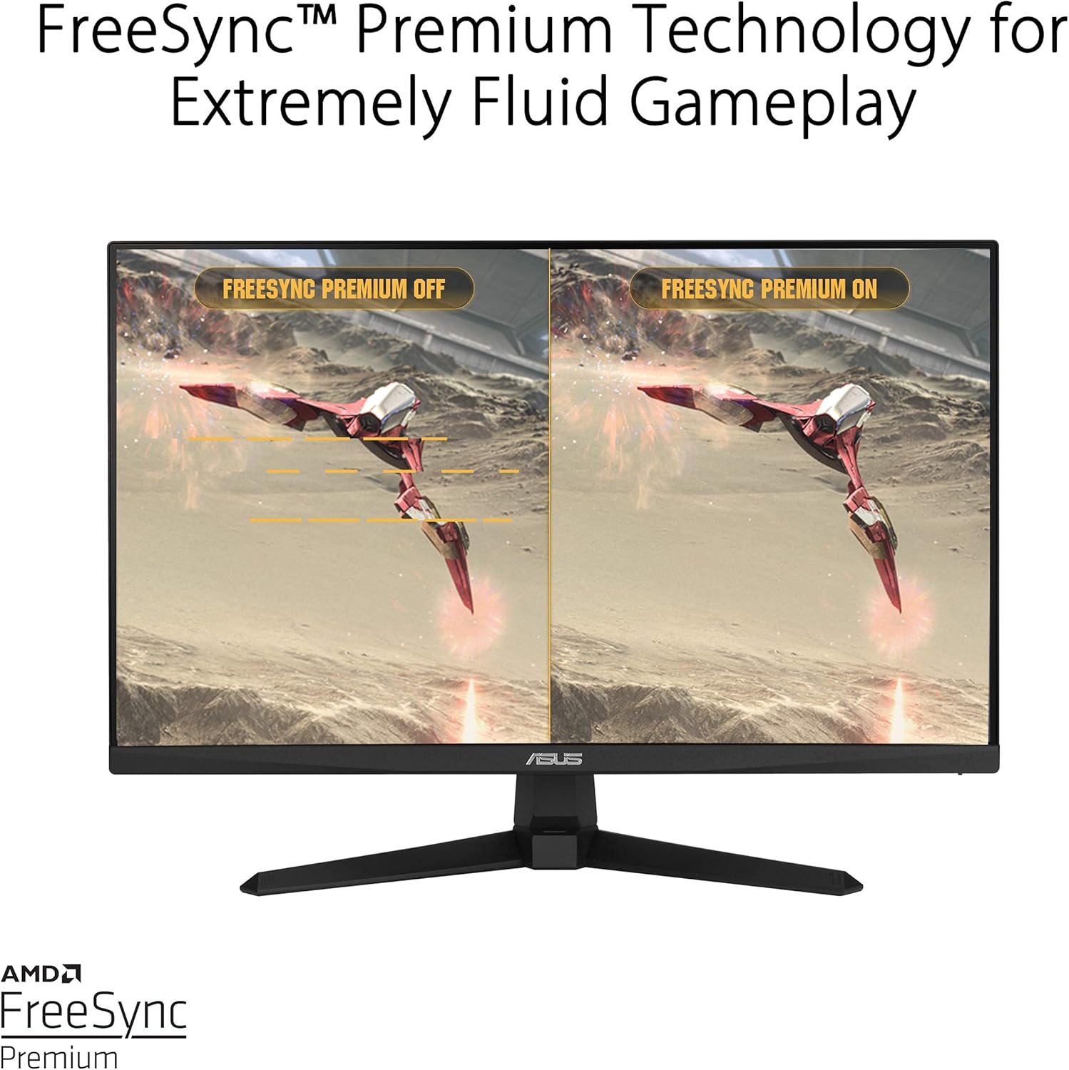 ASUS TUF Gaming 23.8” 1080P Monitor (VG249Q1A) - Full HD, IPS, 165Hz (Supports 144Hz), 1ms, Extreme Low Motion Blur, Speaker, FreeSync Premium, Shadow Boost, VESA Mountable, DisplayPort, HDMI (Certified Refurbished)