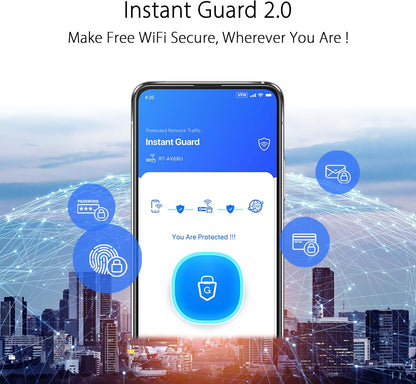 ASUS RT-AX5400 Dual Band WiFi 6 Extendable Router (Certified Refurbished)