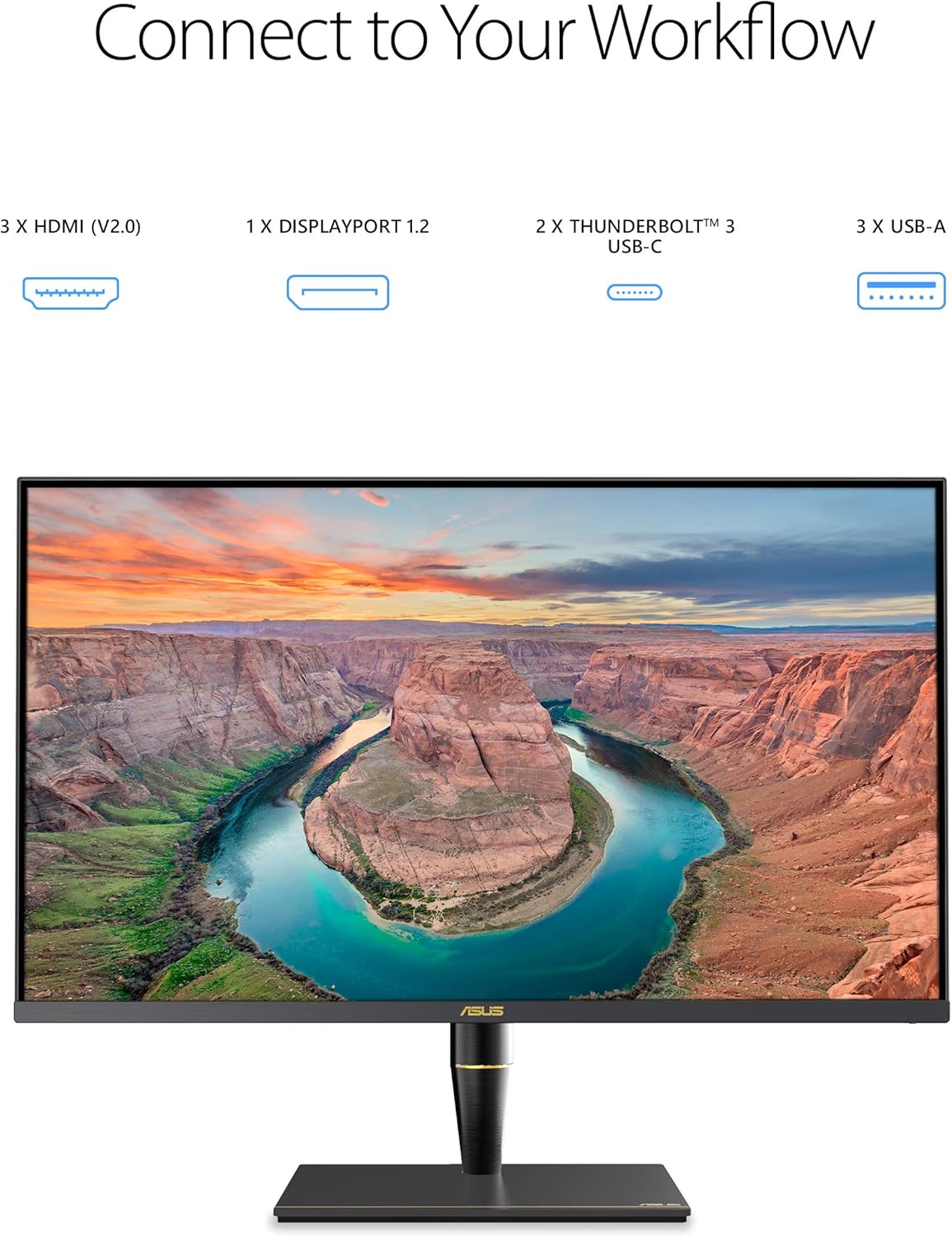 ASUS ProArt Display PA32UCX-PK 32" 4K HDR Mini LED Monitor, 99% DCI-P3 99.5% Adobe RGB, DeltaE<1, 10-bit, IPS, Thunderbolt 3 USB-C HDMI DP, Calman Ready, Dolby Vision, 1200nits (Certified Refurbished)