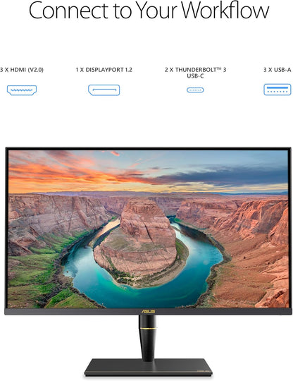 ASUS ProArt Display PA32UCX-PK 32" 4K HDR Mini LED Monitor, 99% DCI-P3 99.5% Adobe RGB, DeltaE<1, 10-bit, IPS, Thunderbolt 3 USB-C HDMI DP, Calman Ready, Dolby Vision, 1200nits (Certified Refurbished)