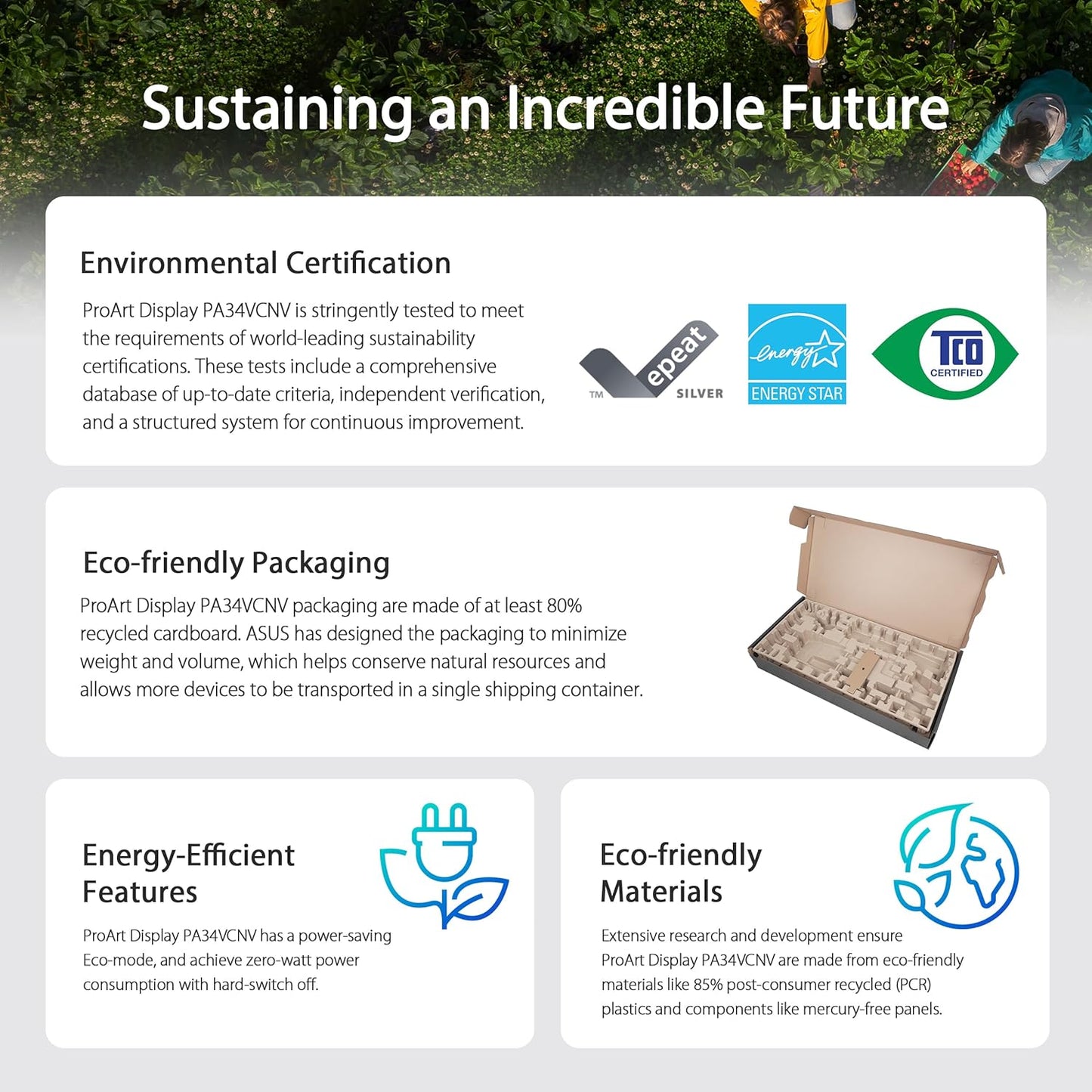 ASUS ProArt Display 34” Ultrawide Curved Professional HDR Monitor (PA34VCNV) - IPS, 21:9 3440 x 1440, 3800R Curve, 100% sRGB/Rec709, ΔE<2, Calman Verified, USB-C Docking PD 96W, RJ45(Certified Refurbished)