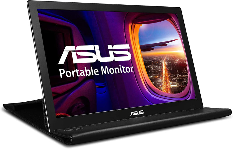 ASUS MB168B Portable USB Monitor - 16 inch (15.6 inch viewable), HD, USB-powered, Ultra-slim, Smart Case (Certified Refurbished)