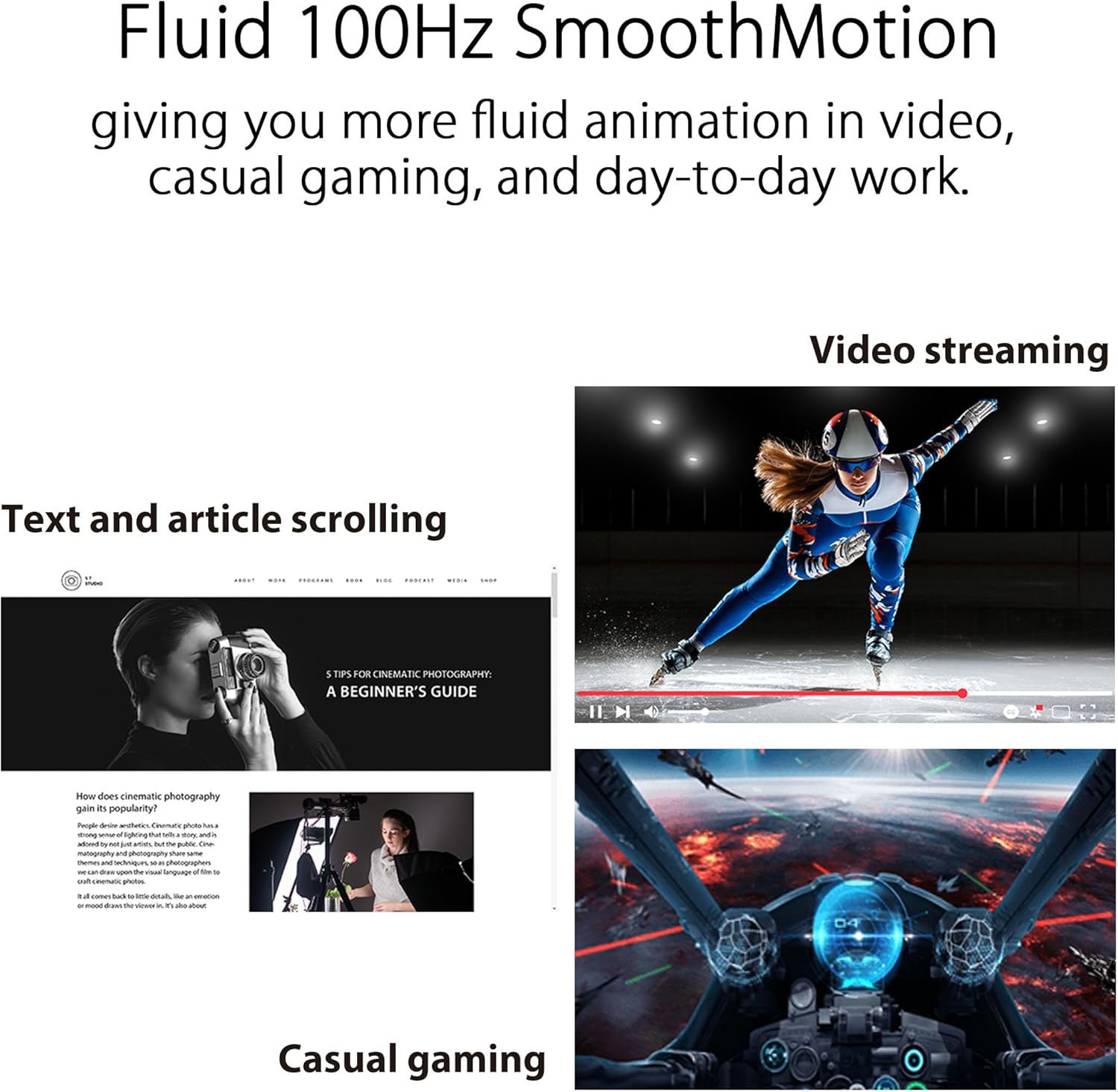 ASUS 24” (23.8-inch viewable) 1080P Eye Care Monitor (VA24DQF) - IPS, Full HD, Frameless, 100Hz, 1ms, Adaptive-Sync, for Working and Gaming, Low Blue Light, Flicker Free, DisplayPort (Certified Refurbished)