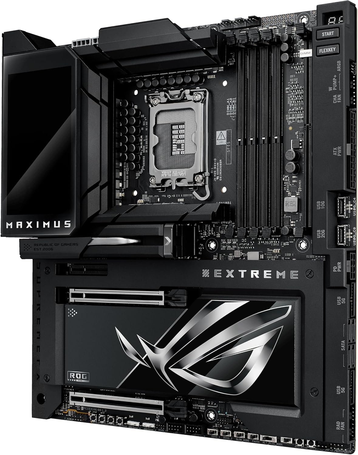 ASUS ROG Maximus Z890 Extreme Intel Z890 (LGA 1851) E-ATX Motherboard for Core Ultra (Series 2) (DDR5, PCIe 5.0, 6x M.2, Thunderbolt 5, WiFi 7, 10Gb + 2.5Gb LAN, AI Overclocking) (Certified Refurbished)