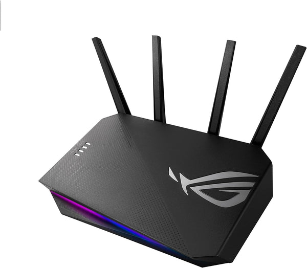 ASUS ROG Strix GS-AX3000 WiFi 6 Extendable Gaming Router, Gaming Port, Mobile Game Mode, Port Forwarding, VPN Fusion, Aura RGB, Subscription-free Network Security, Instant Guard, AiMesh Compatible (Certified Refurbished)