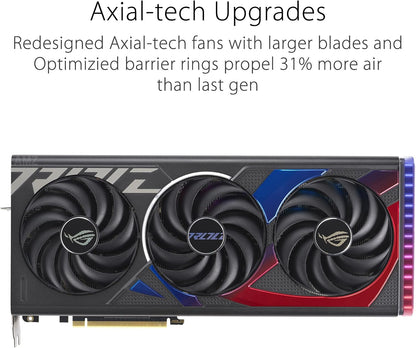 ASUS ROG Strix GeForce RTX 4070 Super OC Edition Gaming Graphics Card (PCIe 4.0, 12GB GDDR6X, DLSS 3, HDMI 2.1a, DisplayPort 1.4a, Massive Vented Backplate, Power Sensing, Aura Sync) (Certified Refurbished)