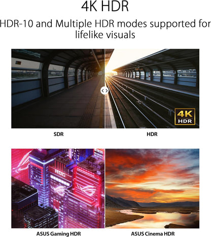 ASUS 31.5” 4K HDR Eye Care Monitor (VP327Q) – UHD (3840 x 2160), 99% sRGB, HDR-10, Adaptive-Sync, Speakers, DisplayPort, HDMI, Flicker Free, Blue Light Filter, VESA Mountable (Certified Refurbished)