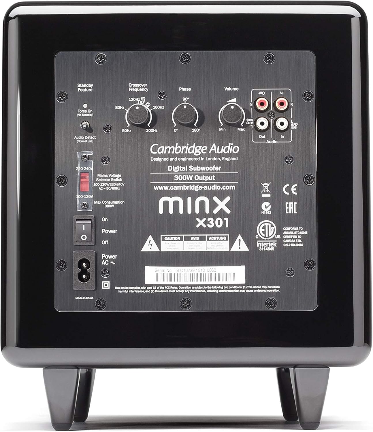 Cambridge Audio Minx X301 Active Subwoofer Speaker (Certified Refurbished)