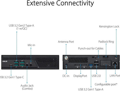 ASUS PB62 Mini PC System with Intel Core i5-11400, DDR4 8GB RAM, M.2 PCIE 256G SSD, WiFi 6, Bluetooth, Hardware TPM, Windows 10 Pro with VESA Mount, EPEAT Gold (PB62-SYS582PXTH) (Certified Refurbished)