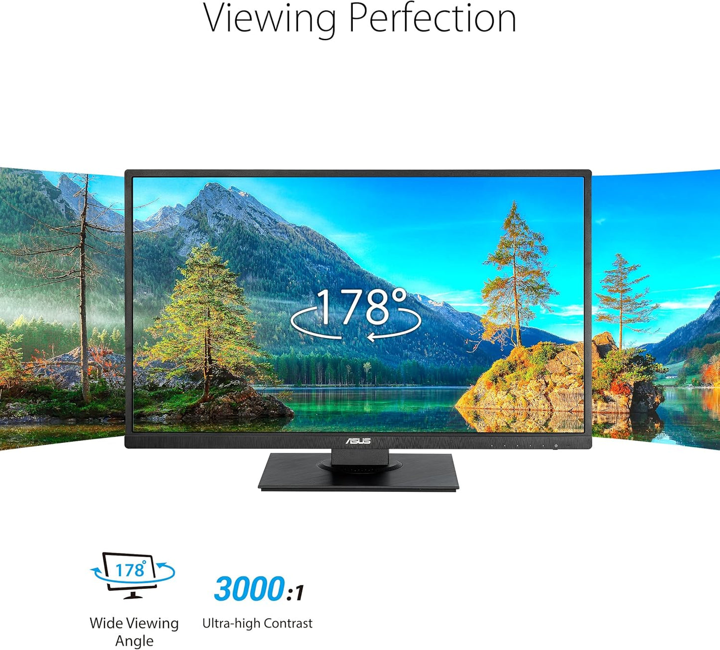ASUS 27” 1080P Monitor (VA279HAL) - Full HD, Built-in Speakers, Eye Care, Low Blue Light, Flicker Free, VESA Mountable, Height Adjustment, Pivot, Swivel, Tilt, HDMI, VGA (Certified Refurbish)