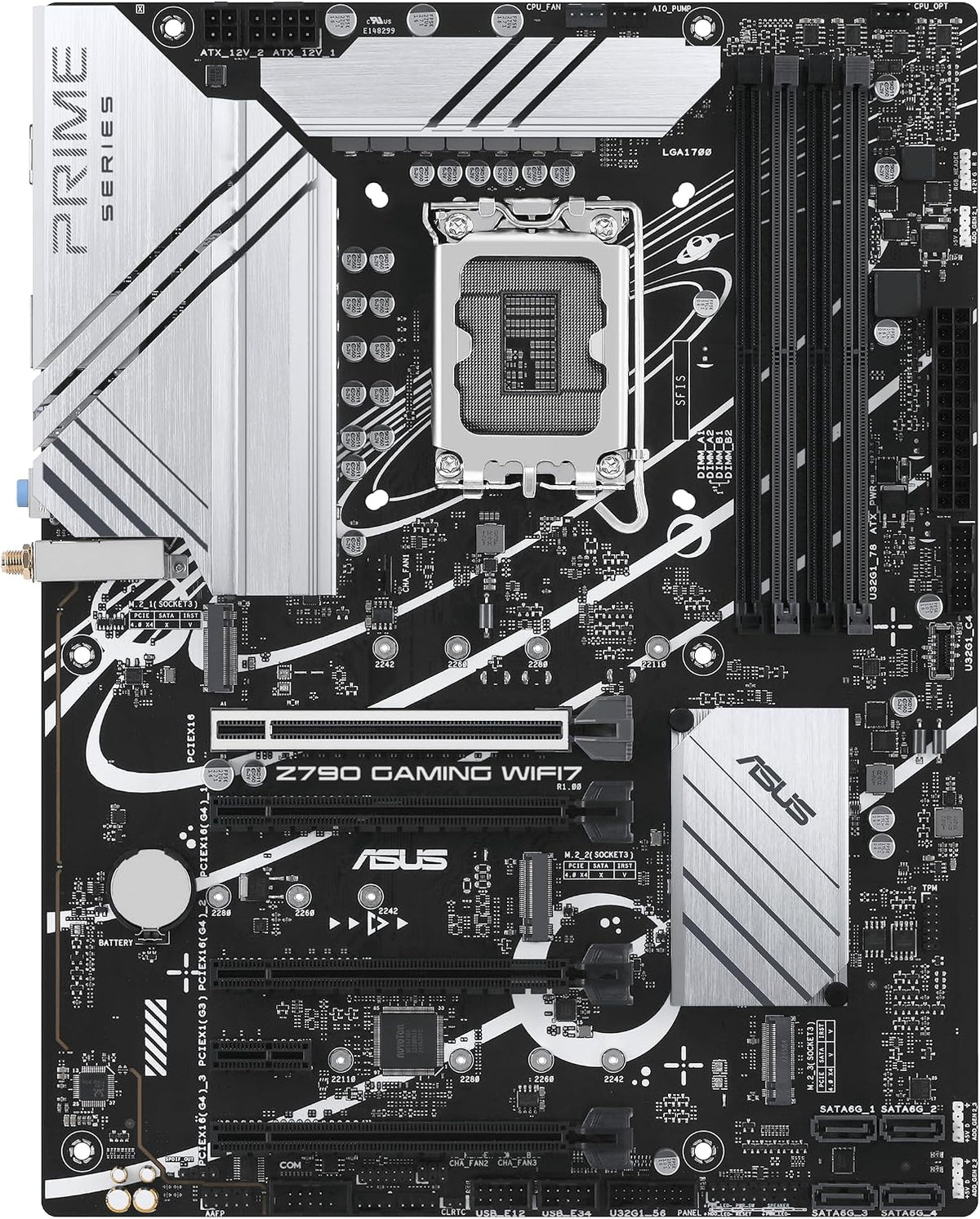 ASUS Z790 Gaming WIFI7 (LGA 1700) ATX Motherboard with PCIe 5.0, Three M.2 Slots, 14+1 DrMOS, DDR5, WiFi 7, Realtek 1Gb LAN, HDMI TM, USB 3.2 Gen 2x2 Type-C, Front USB 3.2 Gen 1 Type-C (Certified Refurbished)