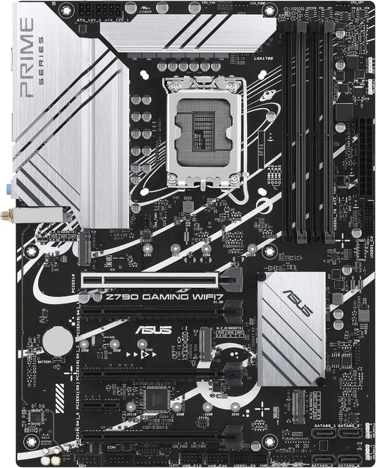 ASUS Z790 Gaming WIFI7 (LGA 1700) ATX Motherboard with PCIe 5.0, Three M.2 Slots, 14+1 DrMOS, DDR5, WiFi 7, Realtek 1Gb LAN, HDMI TM, USB 3.2 Gen 2x2 Type-C, Front USB 3.2 Gen 1 Type-C (Certified Refurbished)