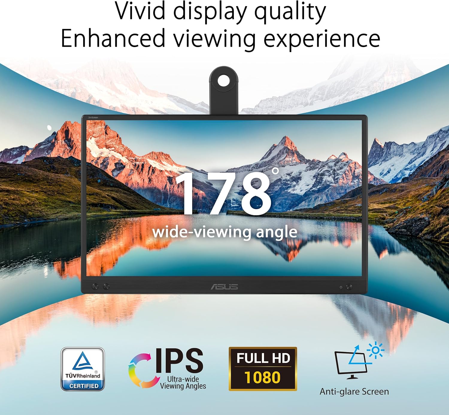 Asus ZenScreen MB166CR 16" Class Full HD LED Monitor (Certified Refurbished)