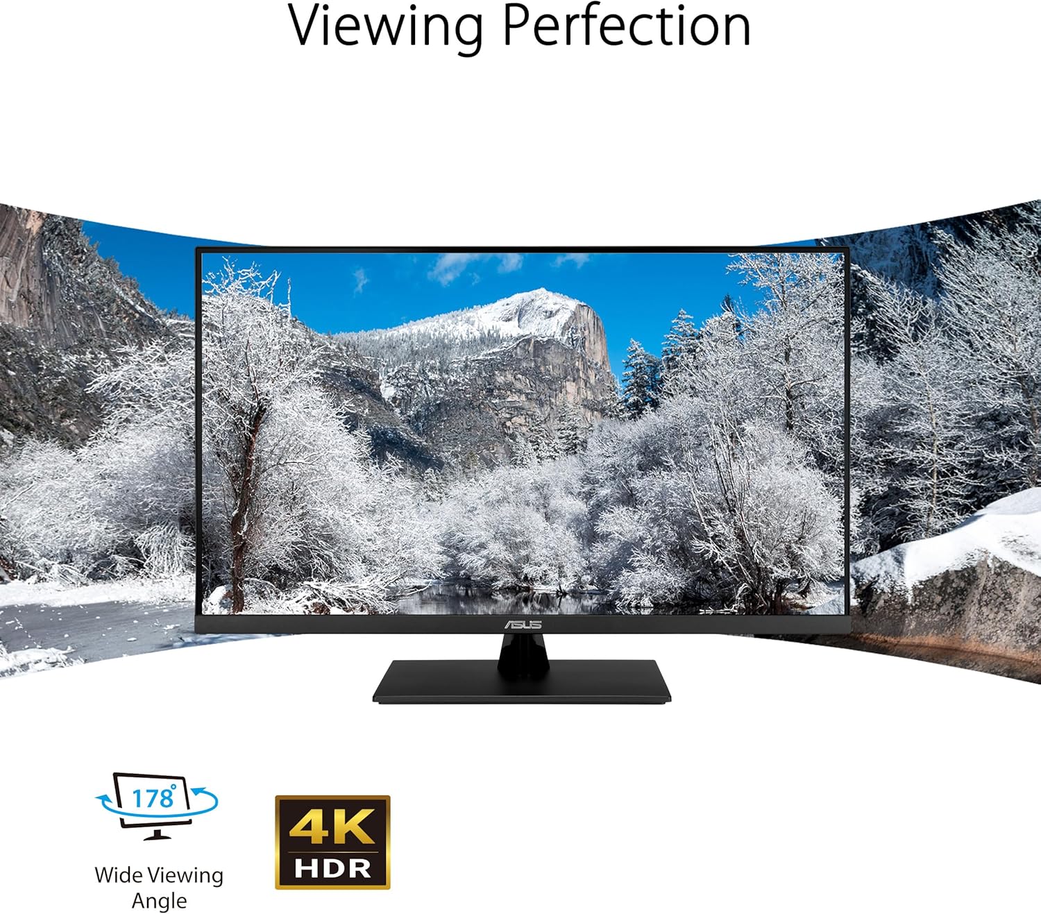 ASUS 31.5” 4K HDR Eye Care Monitor (VP327Q) – UHD (3840 x 2160), 99% sRGB, HDR-10, Adaptive-Sync, Speakers, DisplayPort, HDMI, Flicker Free, Blue Light Filter, VESA Mountable (Certified Refurbished)