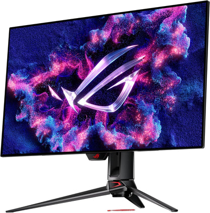 ASUS ROG Swift 32” 4K OLED Gaming Monitor (PG32UCDP) - WOLED, Dual Mode (4K 240Hz, FHD 480Hz), 0.03ms, G-SYNC Compatible, Custom Heatsink, AI Gaming, 99% DCI-P3,True 10-bit, USB-C 90W (Certified Refurbished)