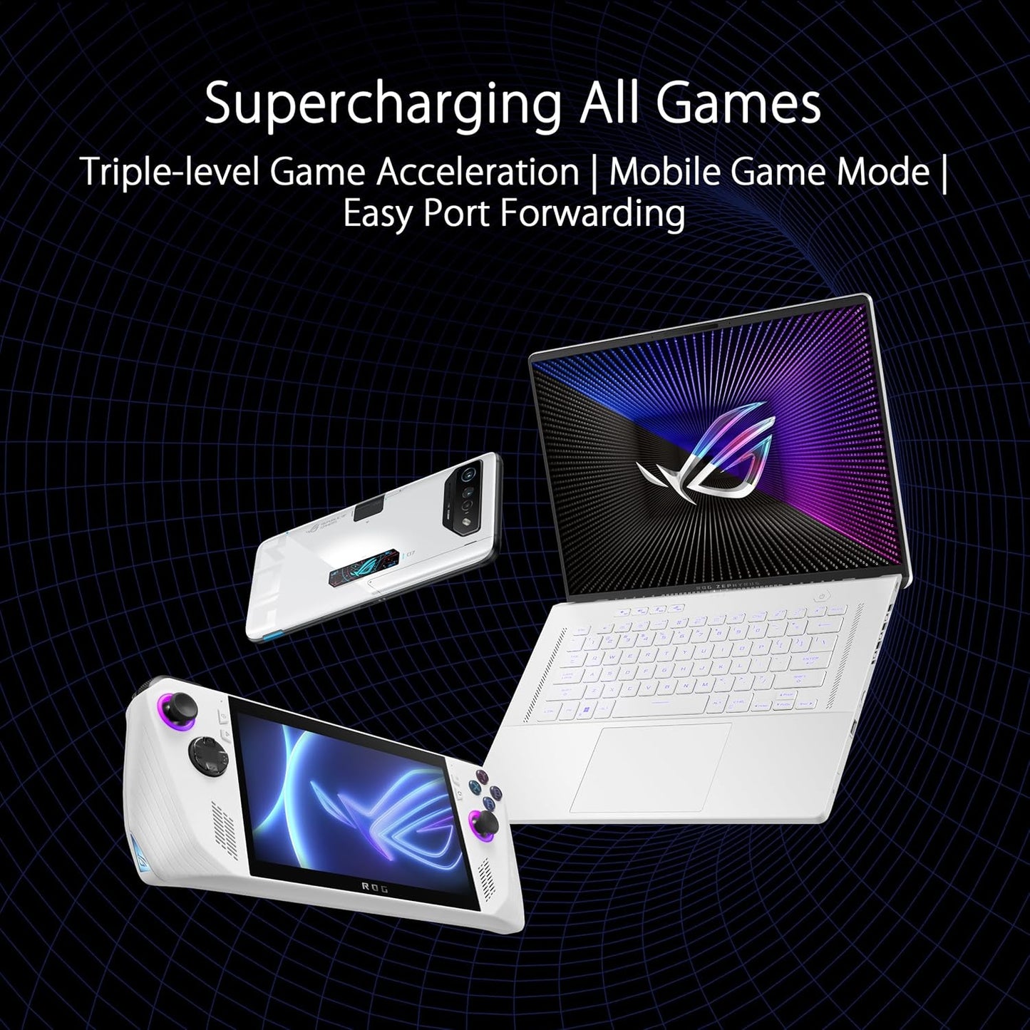 ASUS ROG Rapture GT-BE98 PRO First Quad-Band WiFi 7 Gaming Router supports 320MHz, Dual 10G Port, Triple-level Game Acceleration, Mobile Game Mode, Subscription-Free Security, AiMesh, and VPN features (Certified Refurbished)