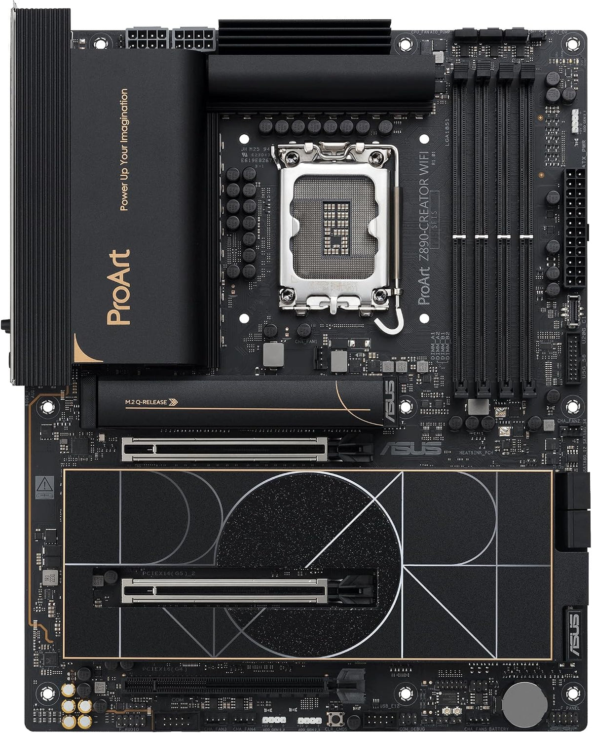 ASUS ProArt Z890-Creator WiFi Intel Z890 (LGA 1851) ATX Content Creator Motherboard for Core Ultra (Series 2) (DDR5, 2x PCIe 5.0 x16, 5x M.2, Thunderbolt 5, 10Gb + 2.5Gb LAN, WiFi 7) (Certified Refurbished)