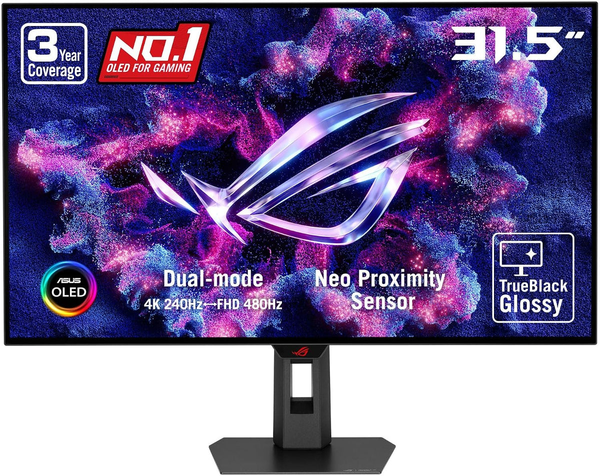 ASUS ROG Strix 32” 4K Gaming Monitor (XG32UCWMG) - UHD (3840 x 2160), OLED (WOLED), 240Hz, 0.03ms, G-SYNC Compatible, FreeSync Premium Pro, DisplayHDR True Black 400 (Certified Refurbished)