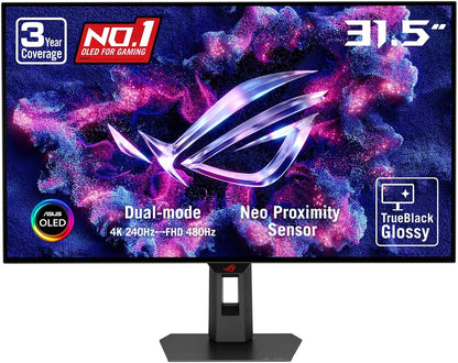 ASUS ROG Strix 32” 4K Gaming Monitor (XG32UCWMG) - UHD (3840 x 2160), OLED (WOLED), 240Hz, 0.03ms, G-SYNC Compatible, FreeSync Premium Pro, DisplayHDR True Black 400 (Certified Refurbished)