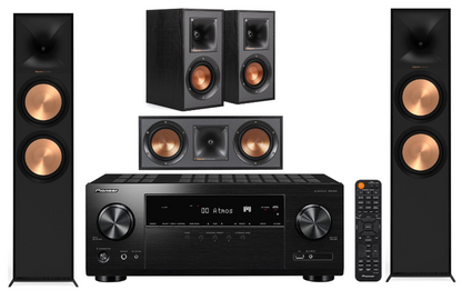 Pioneer VSX-935 7.2 Channel 8K Ultra HD Network AV Receiver | Klipsch R-600F Floor Standing Speaker Bundle (Certified Refurbished)