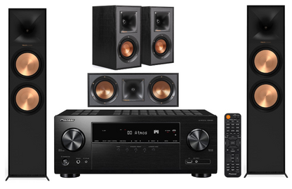 Pioneer VSX-935 7.2 Channel 8K Ultra HD Network AV Receiver | Klipsch R-800F Floor Standing Speaker Bundle (Certified Refurbished)