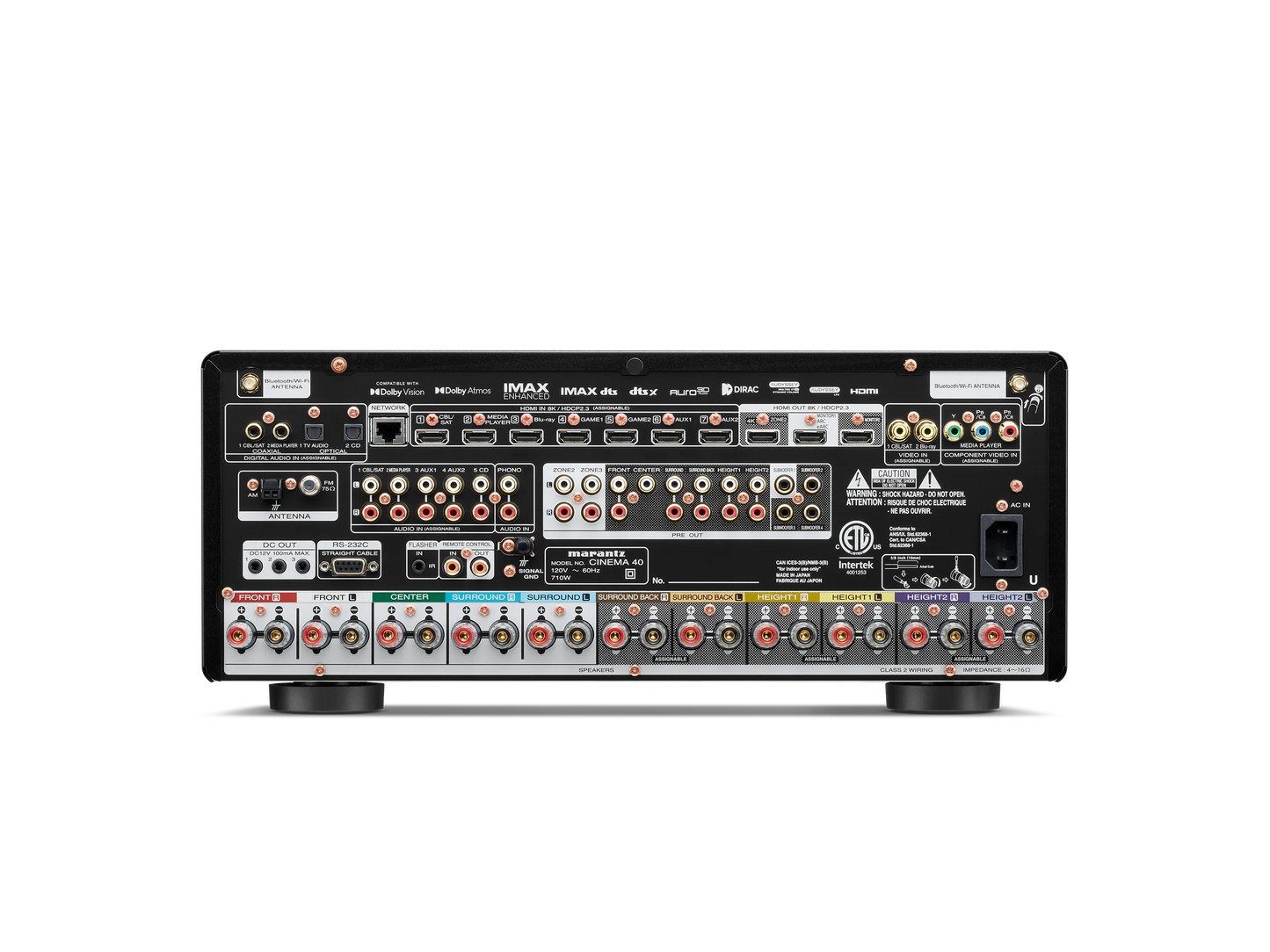Marantz CINEMA 40 Reference 9.4 Channel AV Receiver Powered by HEOS with Dolby Atmos, 125W, 8K and 7 HDMI Inputs (Certified Refurbished)