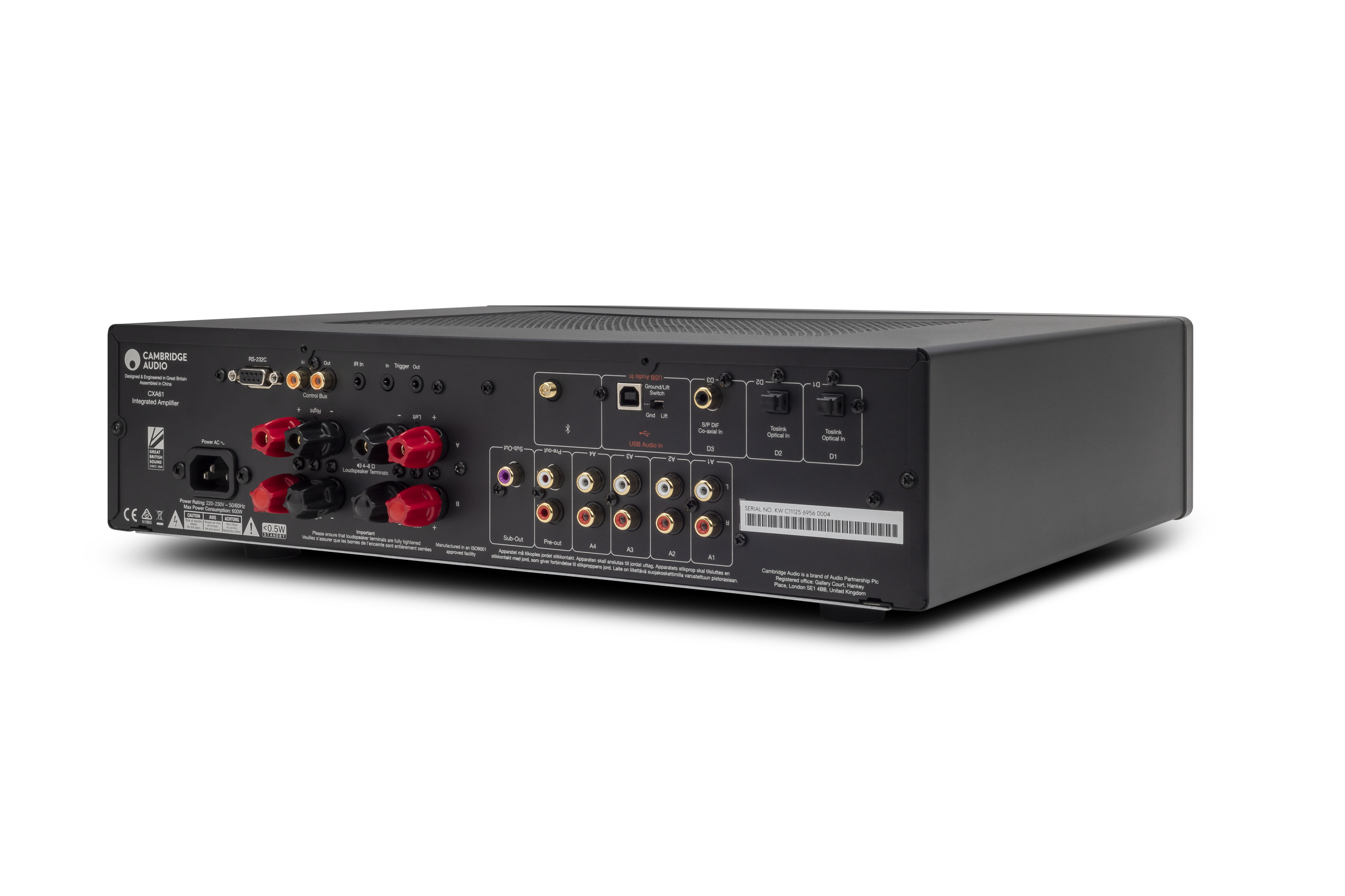 Cambridge Audio CXA61 Integrated Stereo Amplifier (Certified Refurbished)