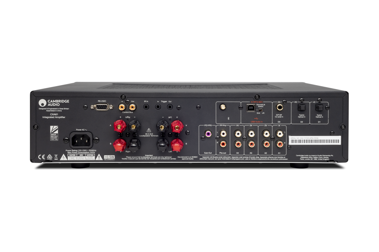 Cambridge Audio CXA61 Integrated Stereo Amplifier (Certified Refurbished)