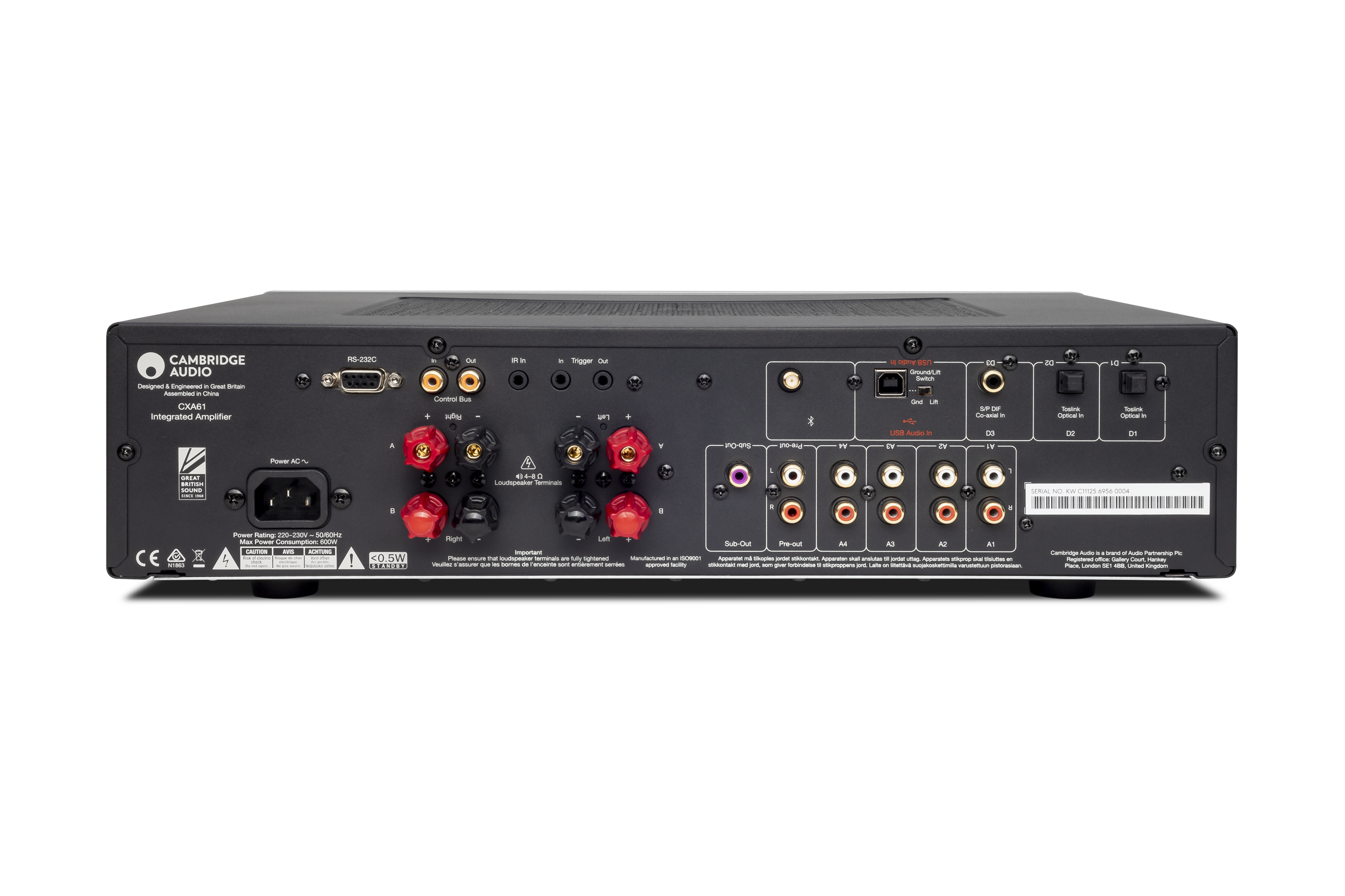 Cambridge Audio CXA61 Integrated Stereo Amplifier (Certified Refurbished)
