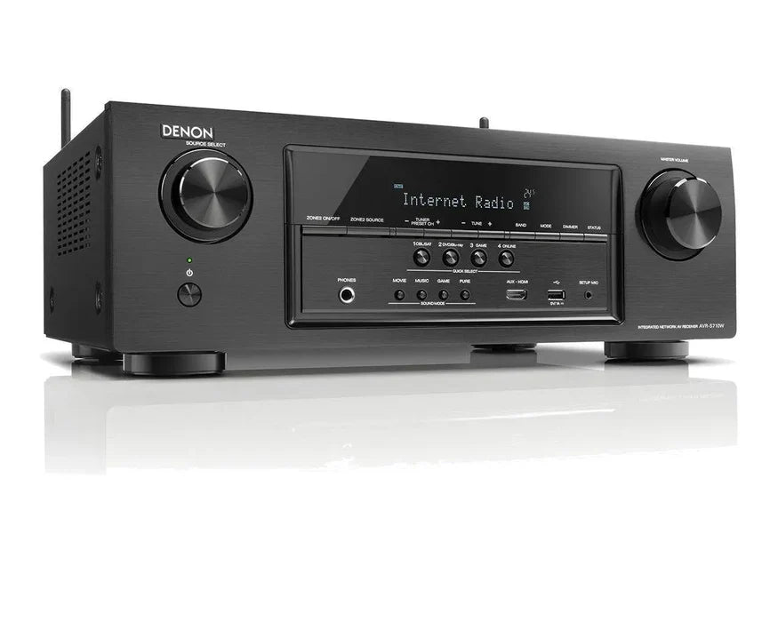 Denon AVR-S710W 7.2-channel home theater receiver with Wi-Fi, Bluetooth, Apple AirPlay, and Dolby Atmos (Refurbished)