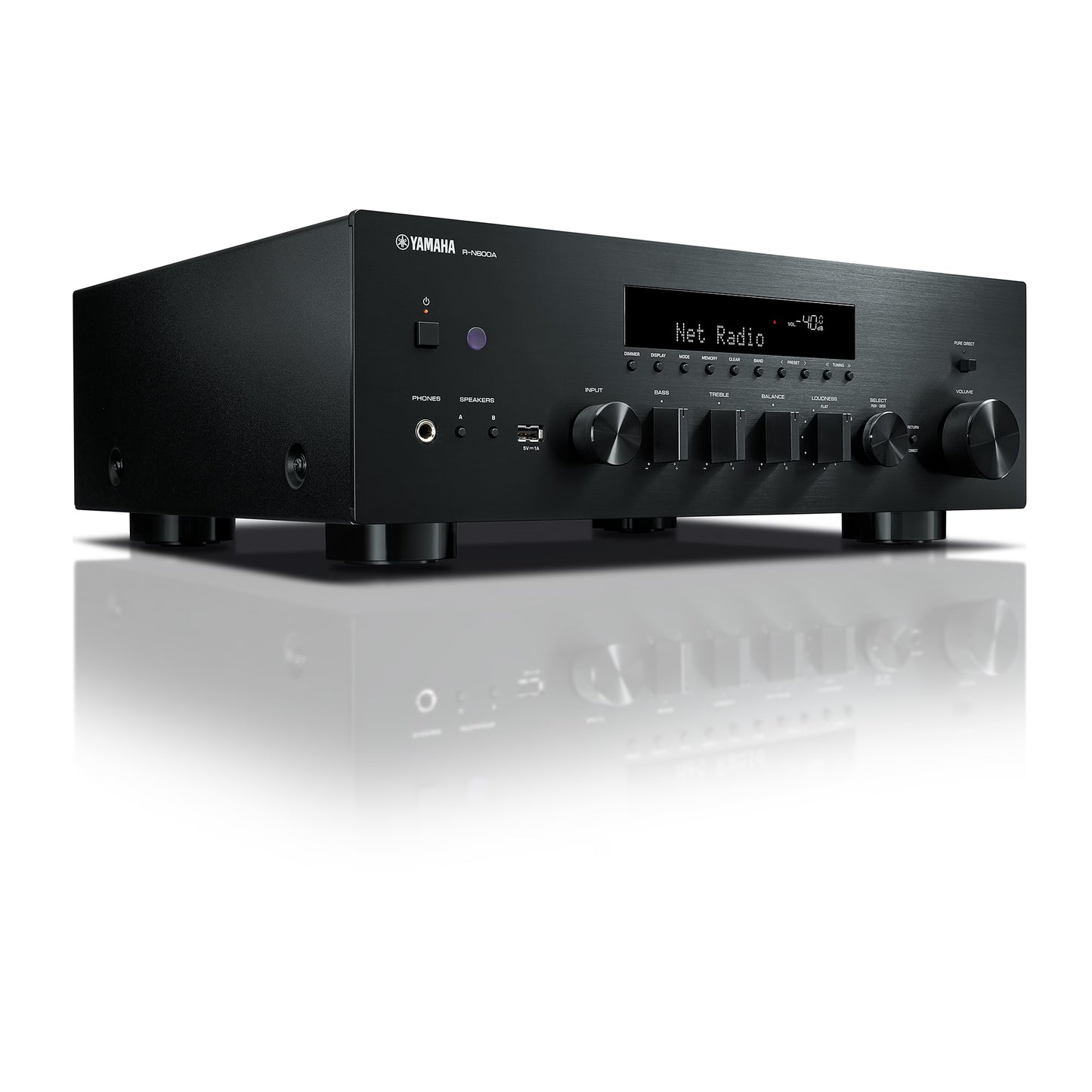 Yamaha R-N600A Stereo receiver with Wi-Fi, Bluetooth, and Apple AirPlay 2 (Certified Refurbished)