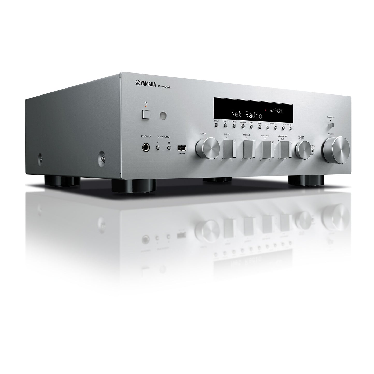 Yamaha R-N600A Stereo receiver with Wi-Fi, Bluetooth, and Apple AirPlay 2 (Certified Refurbished)
