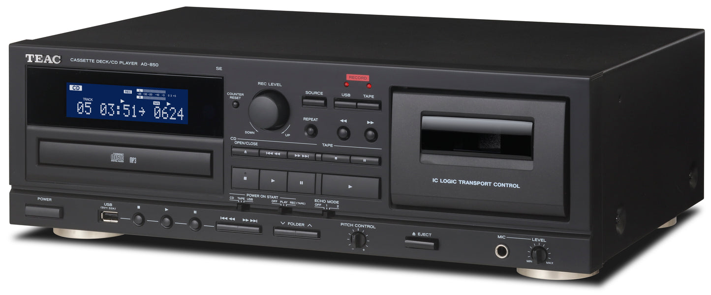 TEAC AD-850-SE Cassette Deck CD Player (Certified Refurbished)