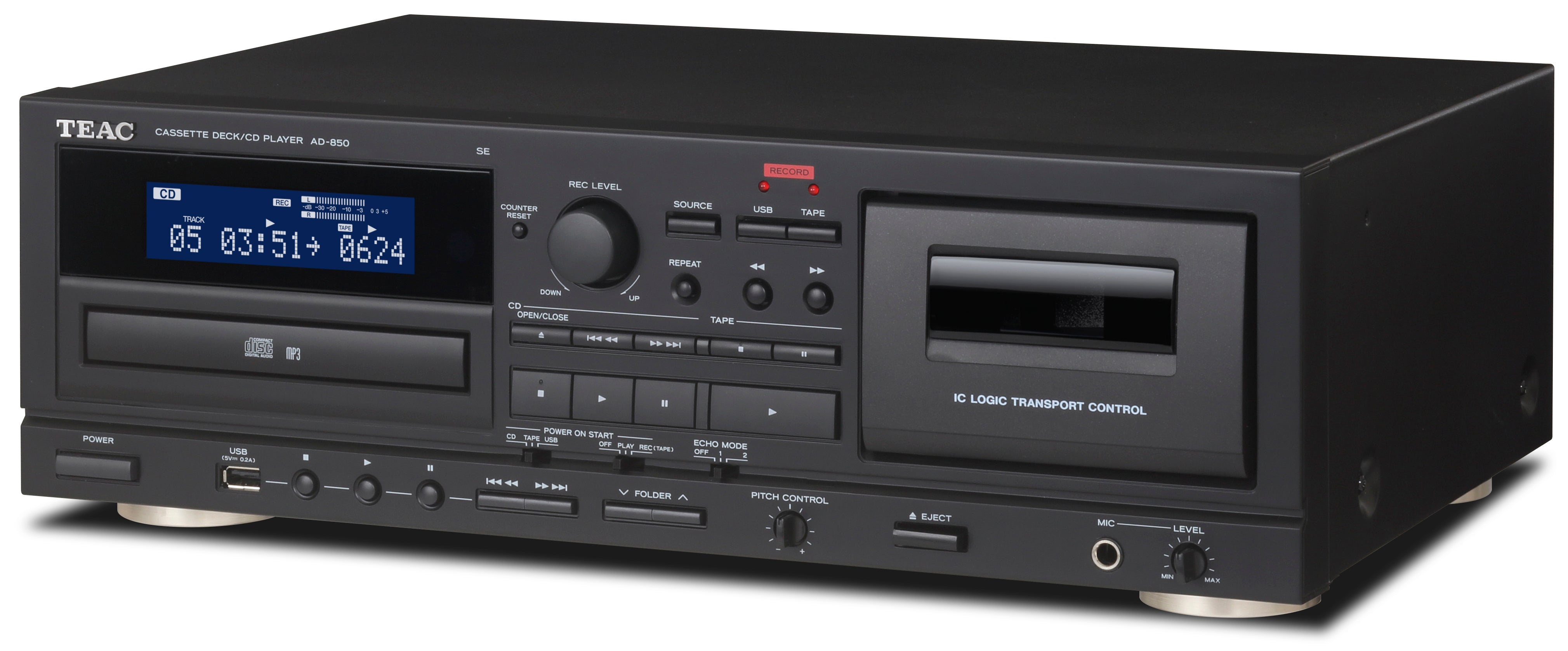 TEAC AD-850-SE Cassette Deck CD Player (Certified Refurbished)