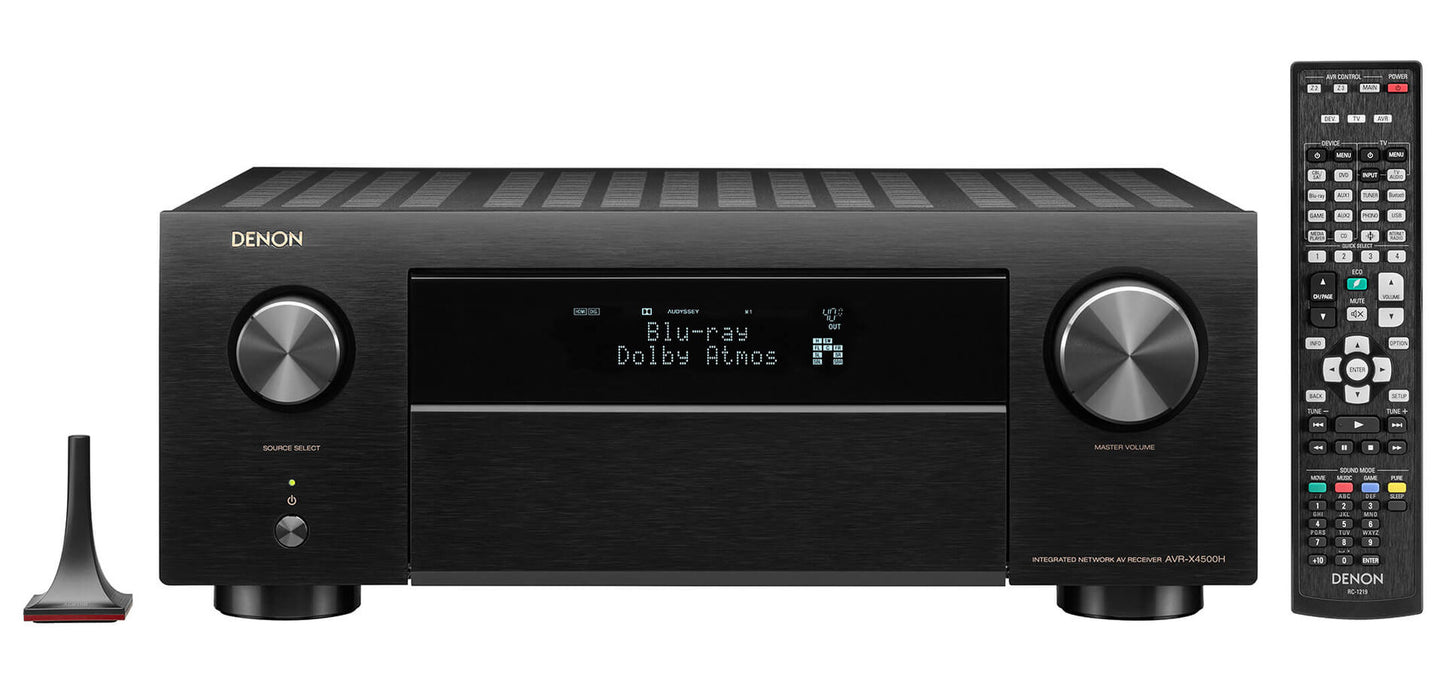 Denon AVR-X4500H 9.2-Channel home theatre receiver with Wi-Fi, Apple AirPlay 2, and Amazon Alexa compatibility (Certified Refurbished)