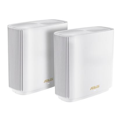 ASUS ZenWiFi XT9 AX7800 Tri-Band WiFi6 Mesh WiFiSystem (2Pack), 802.11ax, up to 5700 sq ft & 6+ Rooms, AiMesh, Lifetime Free Internet Security, Parental Controls, 2.5G WAN Port, UNII 4 (Certified Refurbished)