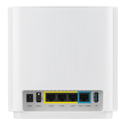 ASUS ZenWiFi XT9 AX7800 Tri-Band WiFi6 Mesh WiFiSystem (2Pack), 802.11ax, up to 5700 sq ft & 6+ Rooms, AiMesh, Lifetime Free Internet Security, Parental Controls, 2.5G WAN Port, UNII 4 (Certified Refurbished)