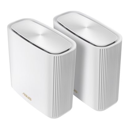 ASUS ZenWiFi XT9 AX7800 Tri-Band WiFi6 Mesh WiFiSystem (2Pack), 802.11ax, up to 5700 sq ft & 6+ Rooms, AiMesh, Lifetime Free Internet Security, Parental Controls, 2.5G WAN Port, UNII 4 (Certified Refurbished)
