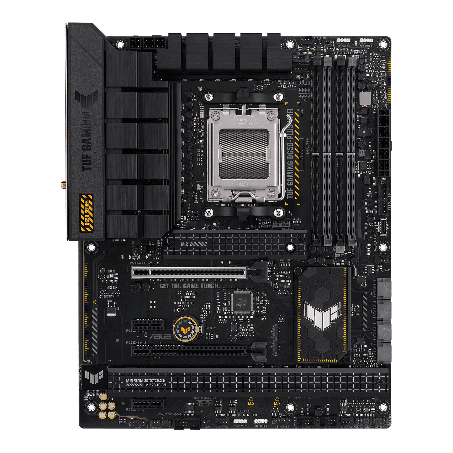 ASUS TUF Gaming B650-PLUS WiFi AMD B650 AM5 Ryzen Desktop 9000 8000 and 7000 ATX Motherboard, 14 Power Stages, PCIe 5.0 M.2, DDR5 Memory, WiFi 6 and 2.5 Gb Ethernet, USB4 Support Aura Sync  (Certified Refurbished)