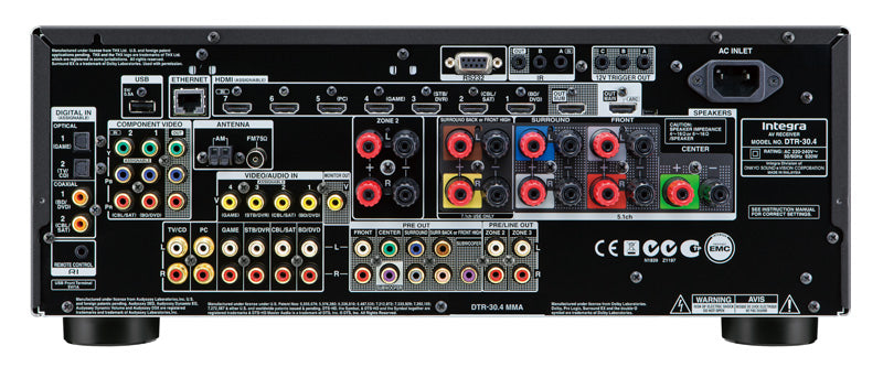 Integra DRX-30.4 7.2 Ch Network A/V Receiver (Certified Refurbished)