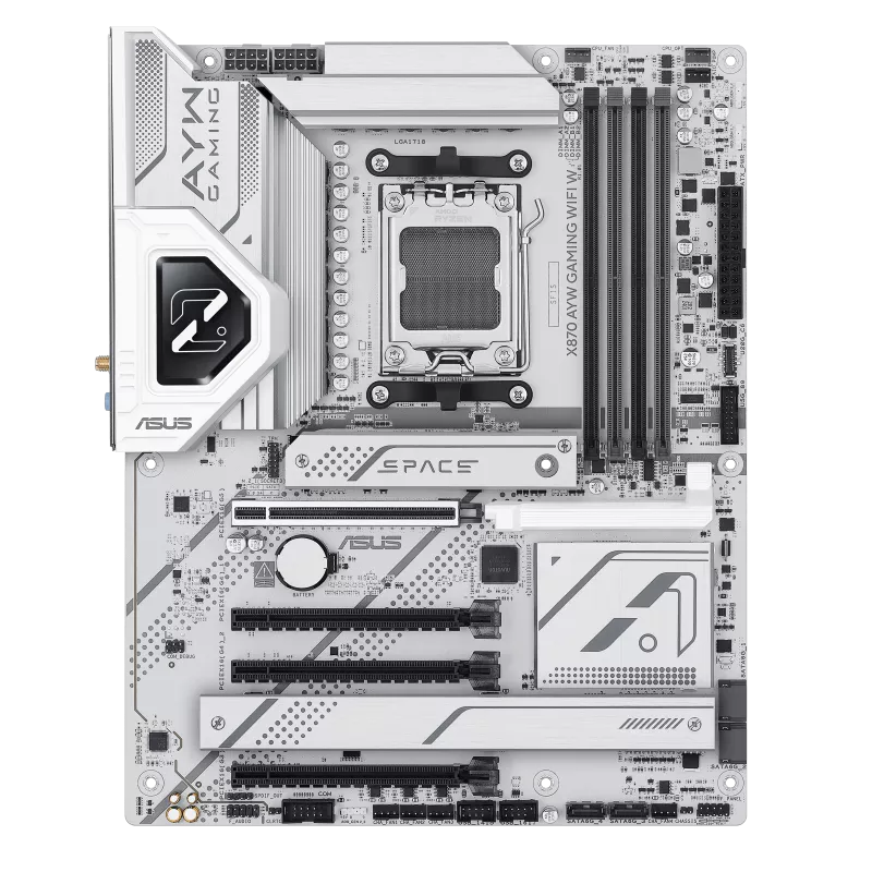 ASUS X870 AYW Gaming WIFI W ATX AM5 Motherboard for AMD Ryzen 9000/8000/7000 Series CPUs (Certified Refurbished)